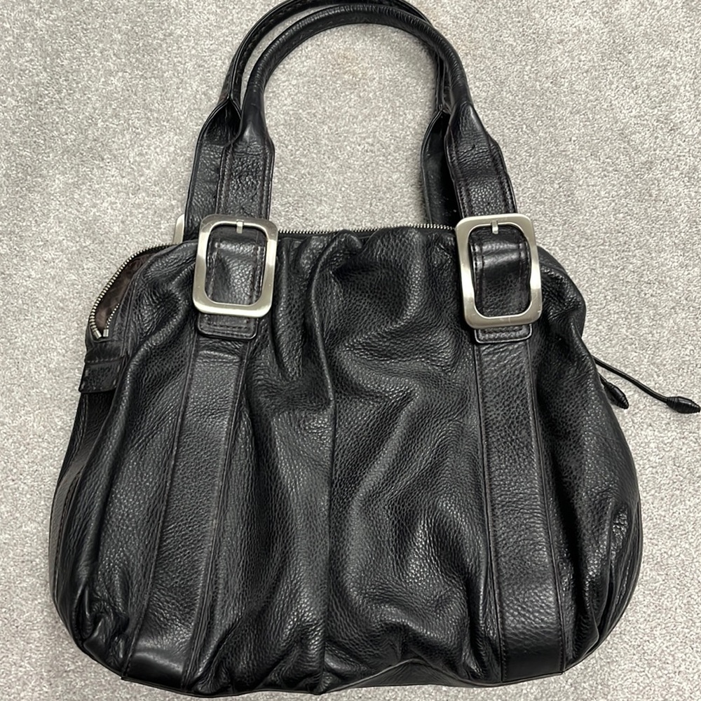 Coal Haan black leather shoulder handbag